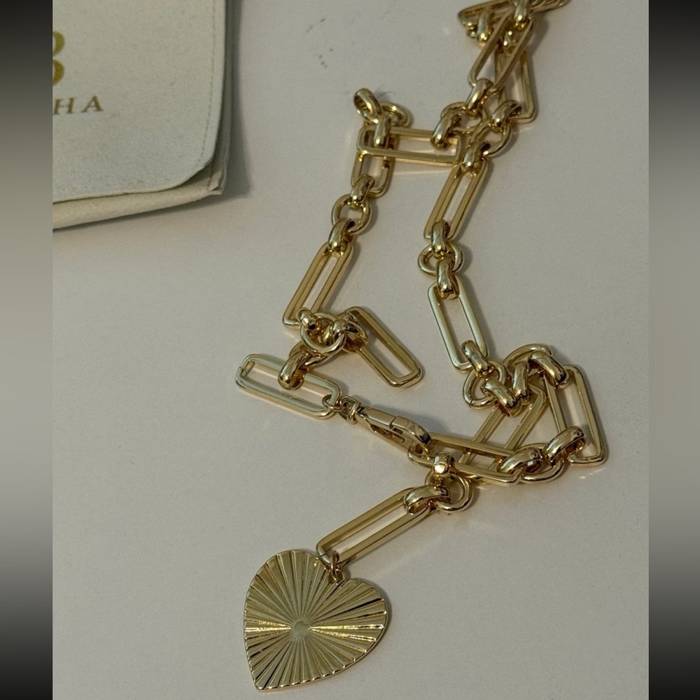 Bracha Emile Heart Lariat Necklace